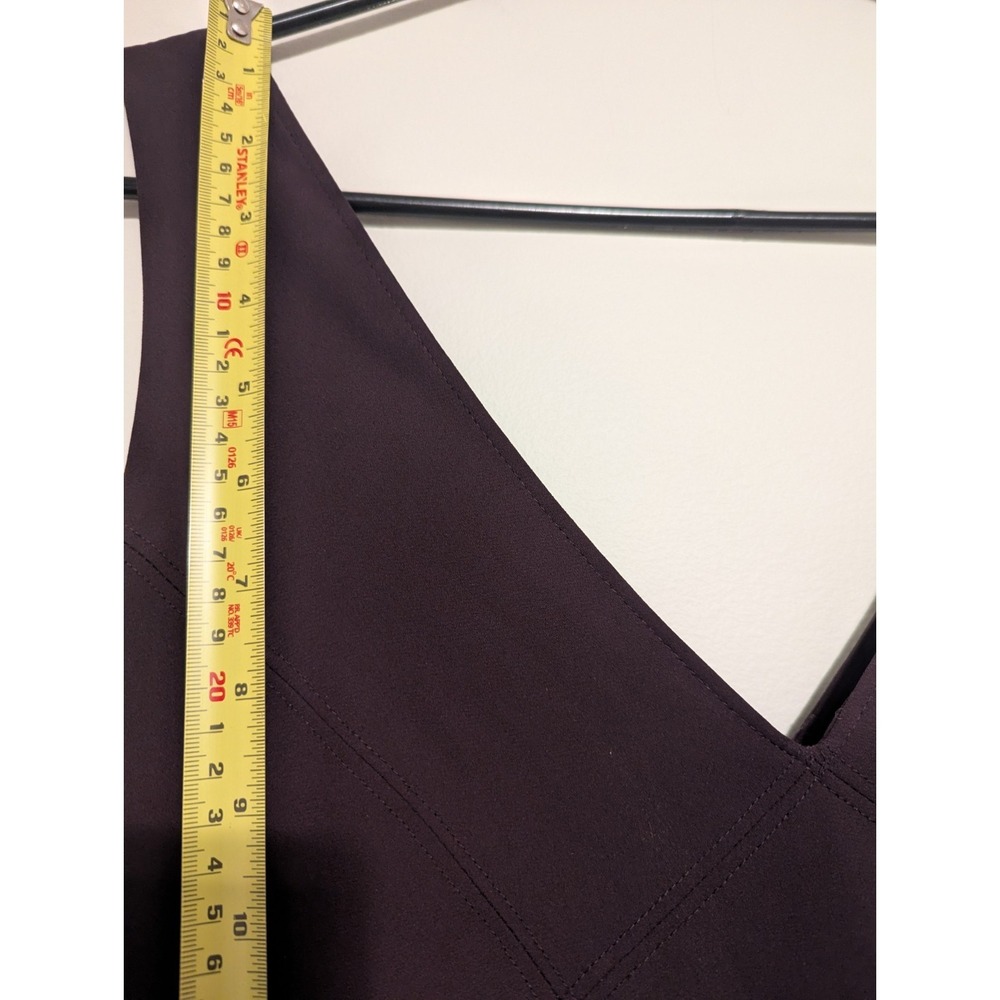 Aritzia Babaton‎ Pacey Dress Plum Purple V-Neck Slits Midi Women's Size XXS - Picture 9 of 12